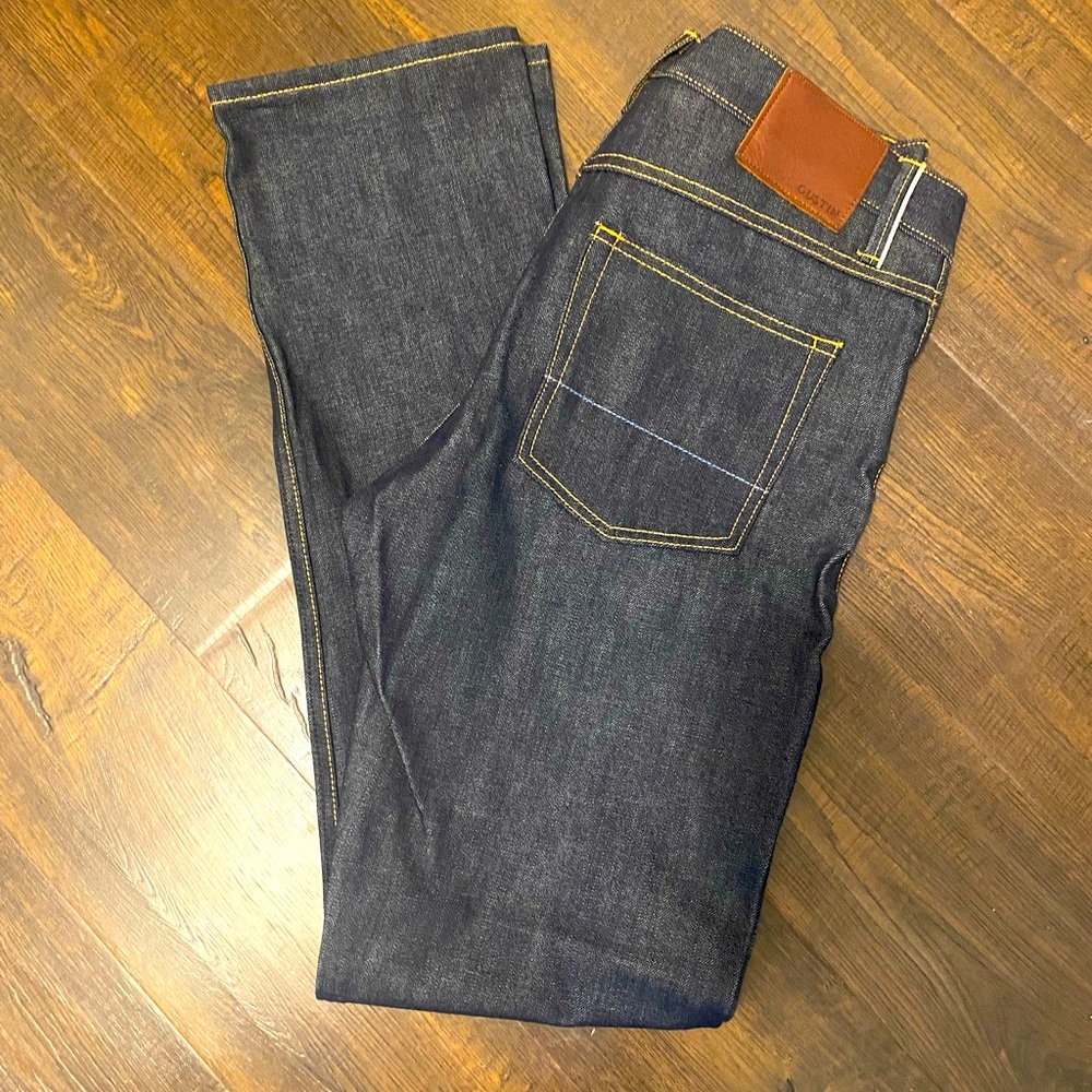 Gustin slim fit raw denim jeans